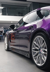 Porsche Panamera 976 Base 4 4S E-Hybird GTS Turbo 2024-ON with Aftermarket Parts - AE Desgin ART Side Skirts Carbon Fiber from ArmorExtend